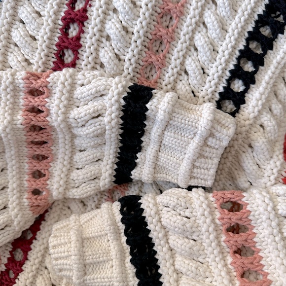 Ba&sh crochet multi colored sweater Size Small excellent condition! - Picture 11 of 13